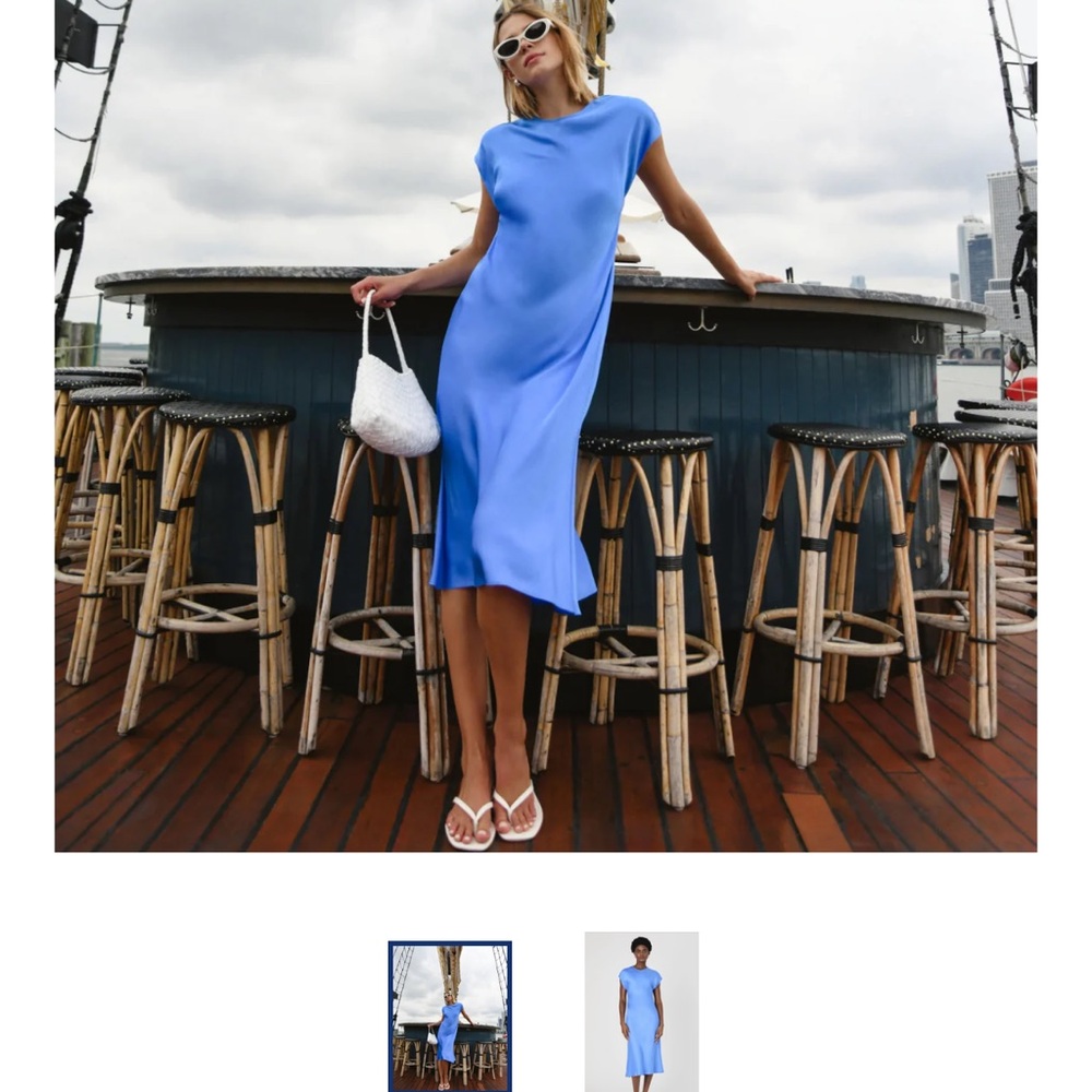 French Connection Sky Blue Midi Dress